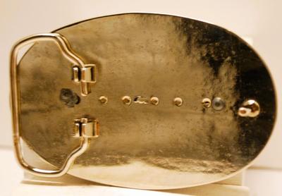 Unique "Buffalo Nickels & Horseshoes" Belt Buckle 3 1/2" x 2 1/4"