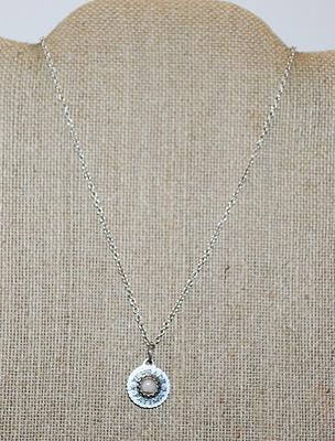 "liz & co." Brand FATIMA NECKLACE "Terrade Fatima" with a Lobster Clasp and Silver Tone Necklace Chain 16" L