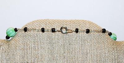 Acrylic "FLOWERS & FOREST" Multicolor RING NECKLACE with Colored Globes Accent Beads and Lobster Clasp 32" L