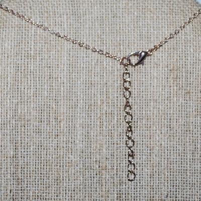 Pink & Gold Color Elongated Starfish PENDANT (1" x ¾") on a Gold Tone Necklace Chain 16" L