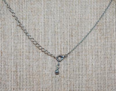 Unique "Lighting Strikes" Style NECKLACE on a Silver Tone ADJUSTIBLE Necklace Chain 15"-17" L