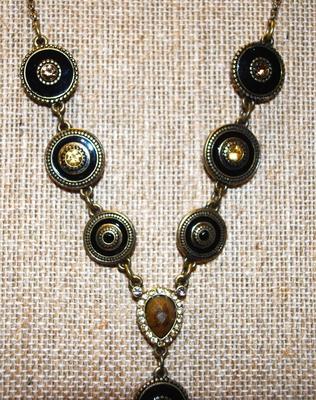 Roman Style Circles Necklace 10" L