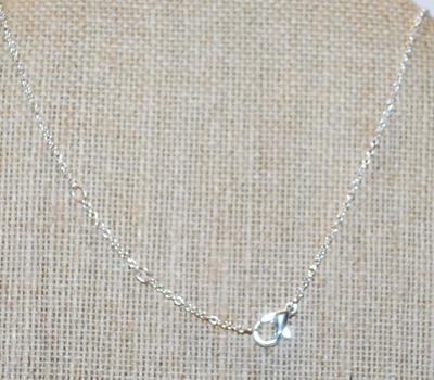 Small Graphic Designed Heart Shaped PENDANT (¾" x ½") on a Silver Tone Adjustable Necklace Chain 14"-18" L