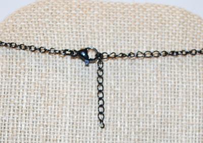 Black Necklace "Stress Whistle" PENDANT (2¼" L) on a Black Necklace Chain 24" L