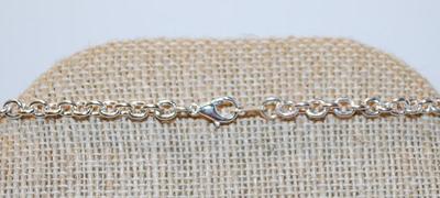 All Silver Tone Large Dangles PENDANT (4" x 2") on a Silver Tone Necklace Chain 19" L