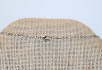 Straight Line Clear Stones Cross PENDANT (1½" x 1") on a Silver Tone Necklace Chain 18" L