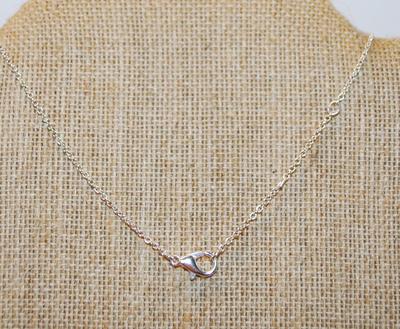 .925 Silver Acrylic Flower Cross PENDANT (¾" x ½") on a Silver Tone Necklace Chain 18" L