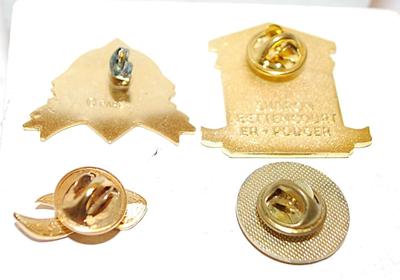 4 Commemorative Tacks--Breast Cancer Pink Ribbon, California Employees Campaign, USPC Western Champion, Auburn Elks Lodge