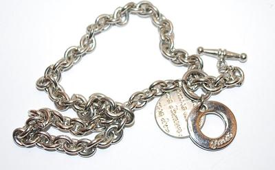 "GUESS" Brand SMALL NECKLACE with "Love" Inscription" Accent, Toggle Clasp and Silver Tone Necklace Chain...