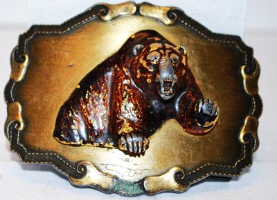 "The Bear" Belt Buckle 3½" x 2¾"