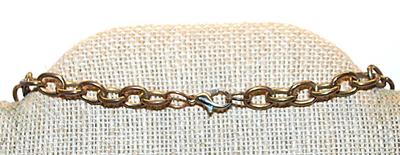 Gold Colored "PADLOCK" NECKLACE with Large Link Gold Tone Necklace Chain 20" L