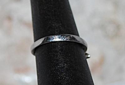 Size 6 Green & Blue Enamel Insert STARFISH RING on a Silver Tone Setting (2.8g)