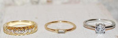 TRIPLE BONUS RINGS SET --3 Rings-Size 7 to 7½-- SEE DESCRIPTION