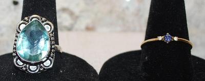 DOUBLE BONUS RINGS SET --2 Rings---Size 7½ & 7¾ -- SEE DESCRIPTION