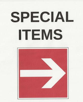 SPECIAL ITEMS