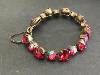 Sorrelli Signed Crystal Bracelet with Safety Chain. Beautiful