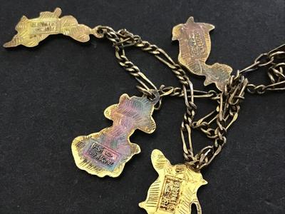 Beatrix potter Characters. Gold Plated Vintage By Fish and Crown