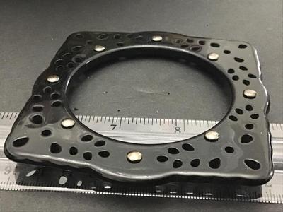 Unique Square Resin or Lucite Thin Bangle studded