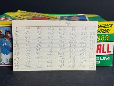 1989 Bowman Baseball Cards