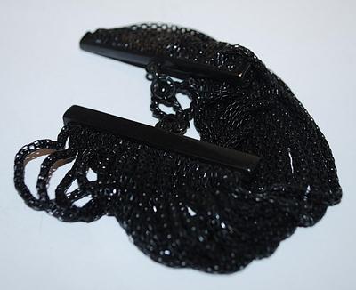 All Black 20 LINKS Strands BRACELET (2" Opening) with Toggle Clasp