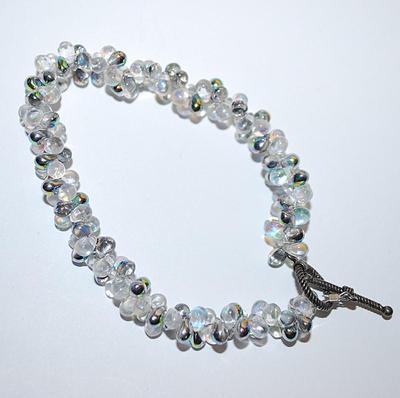 "WATER BEAD CLUSTERS" BRACELET (2¾" Opening) with a Toggle Clasp