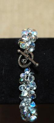 "WATER BEAD CLUSTERS" BRACELET (2¾" Opening) with a Toggle Clasp