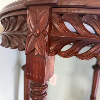 Ornate Table with Marble Top (LR-BM)