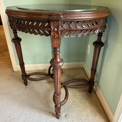 Ornate Table with Marble Top (LR-BM)