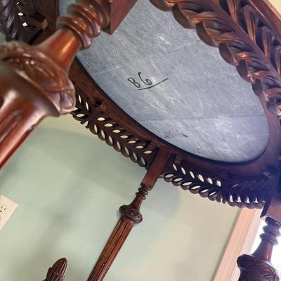 Ornate Table with Marble Top (LR-BM)