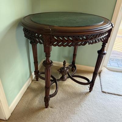 Ornate Table with Marble Top (LR-BM)