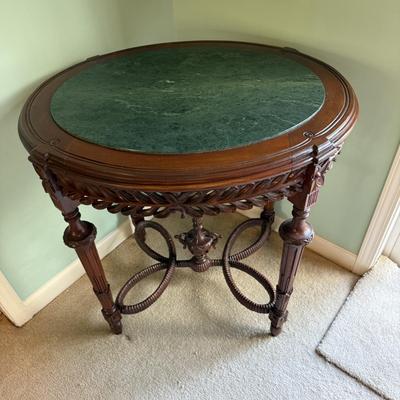 Ornate Table with Marble Top (LR-BM)
