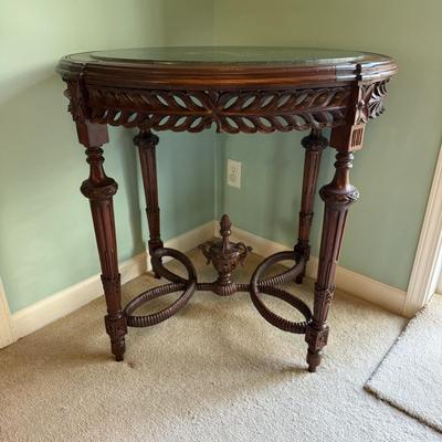 Ornate Table with Marble Top (LR-BM)