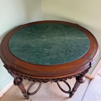 Ornate Table with Marble Top (LR-BM)