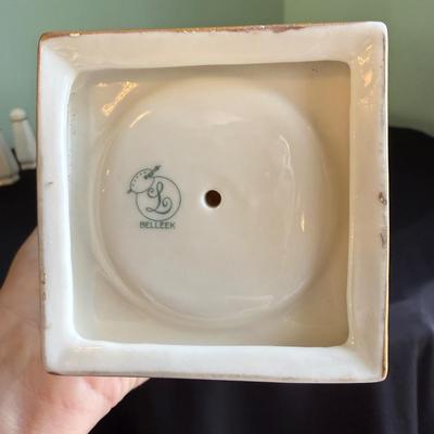 Belleek Gold and White Monogrammed Coffee Set (LR-BM)