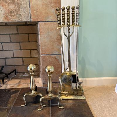 Set of Brass Fireplace Tools (LR-BM)