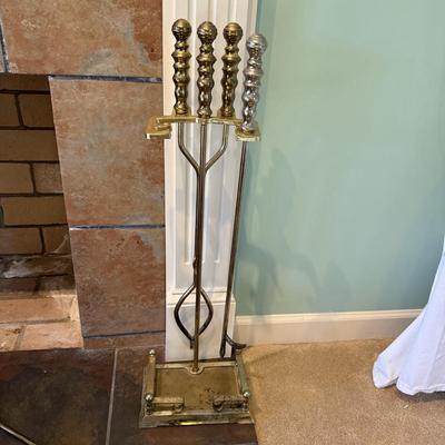 Set of Brass Fireplace Tools (LR-BM)