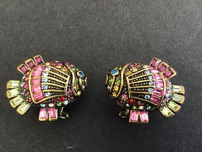 Heidi Daus. Gone Fishing Rhinestone Earrings