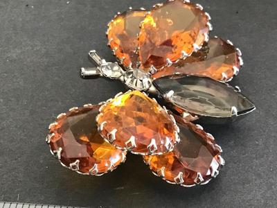 Schreiner. Similar No Mark Large Crystal Butterfly Vintage Statement