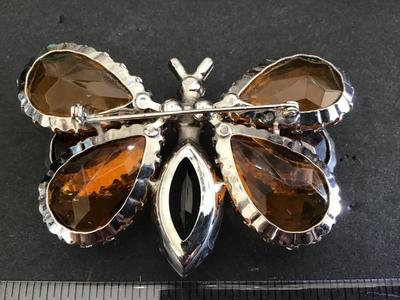 Schreiner. Similar No Mark Large Crystal Butterfly Vintage Statement