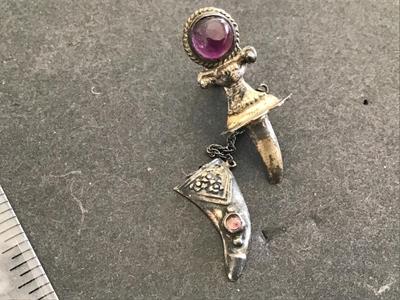 Cool Vintage Dager sheth Earrings. 925 Vintage. Only 1