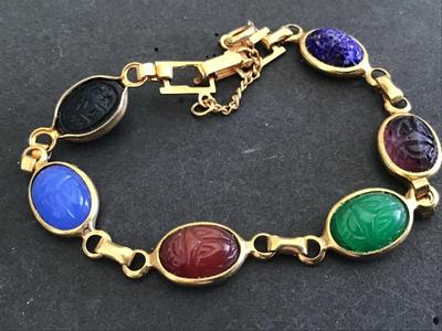 Scarab Bracelet with Stones