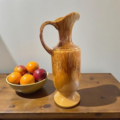 Vintage Glazed Ceramic Pitcher, Royal Haegar USA