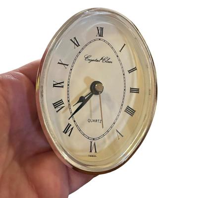 Lot of 3 Decor Items- Blue Ruffled Glass Candy Bowl, Plate and Glass Clock