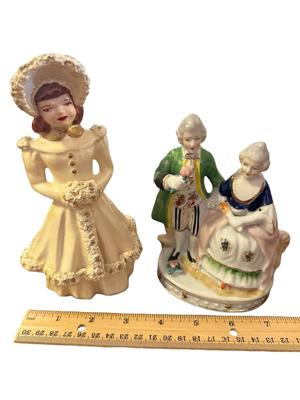 2 Vintage Porcelain Decorative Figurines