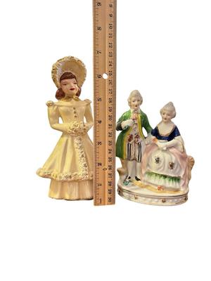 2 Vintage Porcelain Decorative Figurines