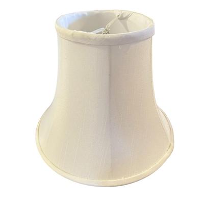 Petite Knobbed Milk Glass Lamp with Shade