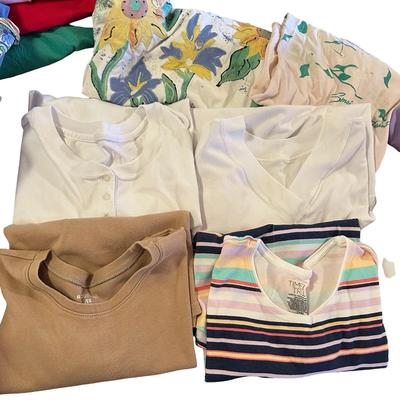 Big Lot of Womens Knit Short Sleeve Shirts (23) + 4 Shorts