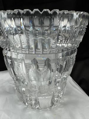 Sale Photo Thumbnail #137: very nice quality unmarked cut work glass. Too heavy to ship, vintage and in really good condition.