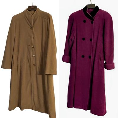 2 Nice Vintage Women's Long Winter Coats, Wellington & Projections