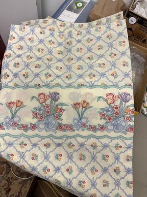 TWO Retro Floral Shower Curtains